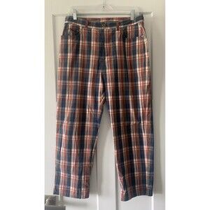 Vintage Women’s Lauren Ralph Lauren Preppy Ankle Pants Red Blue Plaid Size 10